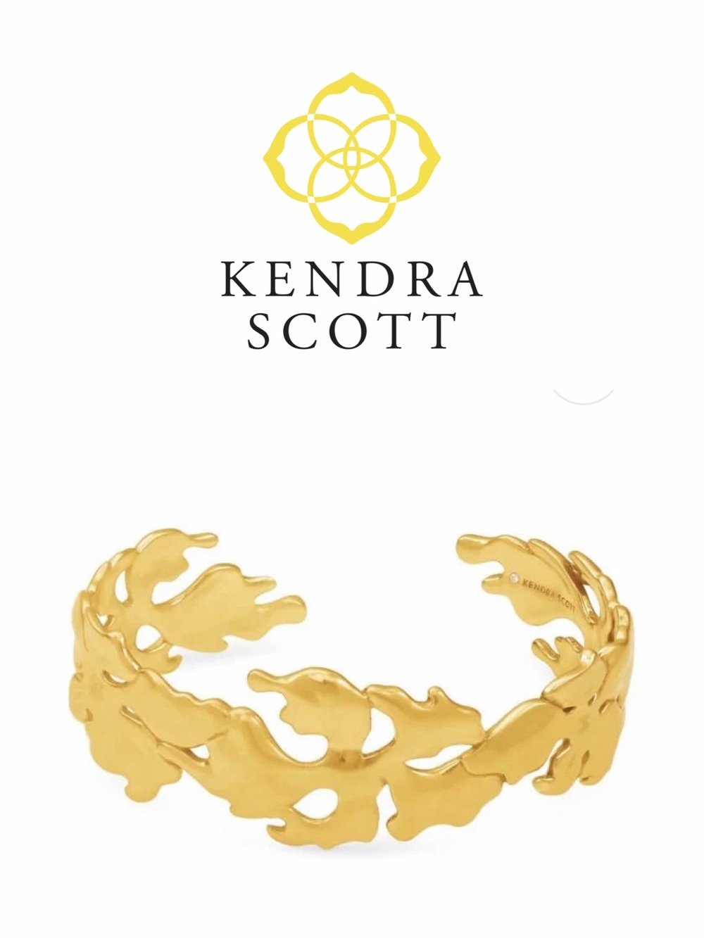 KENDRA SCOTT SAVANNAH CUFF BRACELET GOLD